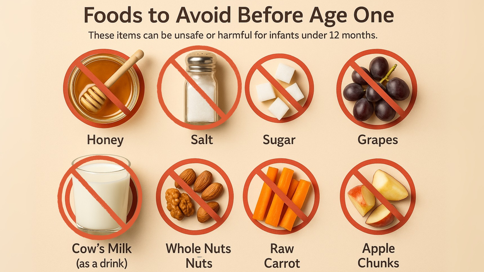 Foods to Avoid in the First Year Foods to Avoid in the First Year